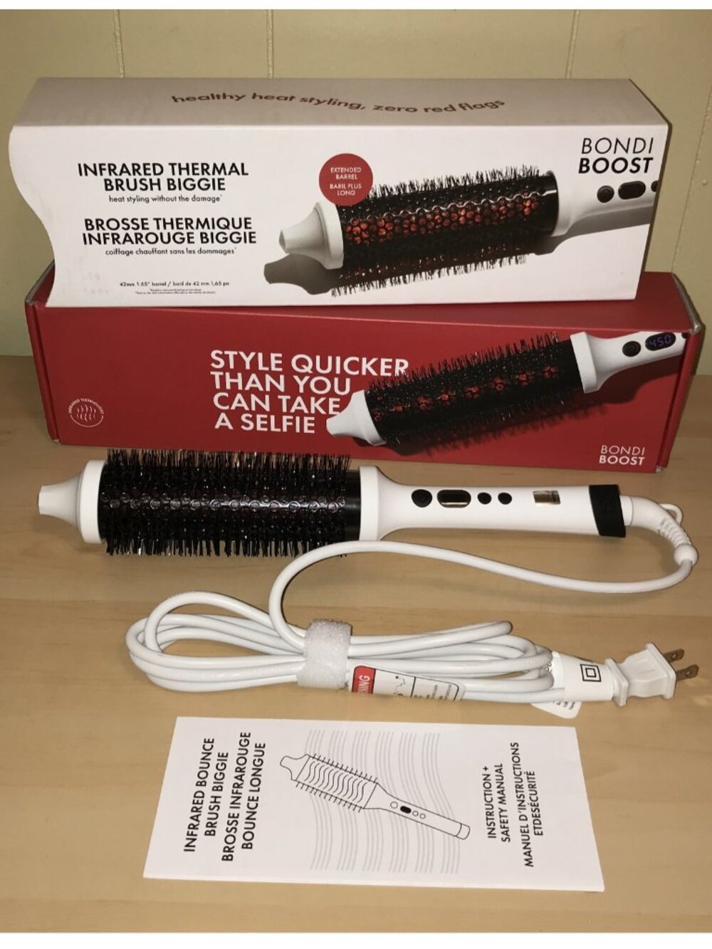 Bondi Boost Thermal Brush LONG BARREL Infrared Brush Biggie 42mm 1.65”